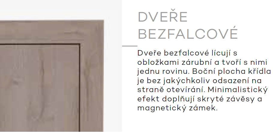 Interier bezfalcove